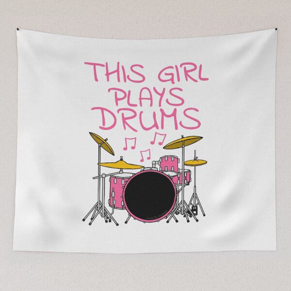 Item preview, This Girl Plays Drums, Female Drummer designed and sold by doodlerob.