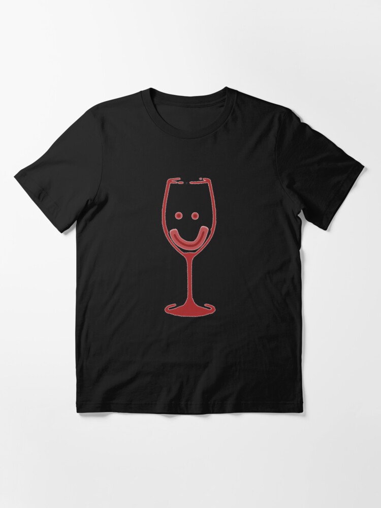 Alternate view of Smiley Wine Glass Essential T-Shirt