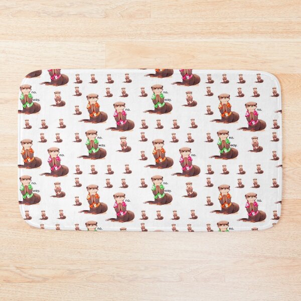 Item preview, Angry Otter with Multicolor Shirt Cute Animal Laptop Sticker Pack by Zeesdesign on Redbubble designed and sold by ZEESDESIGN.