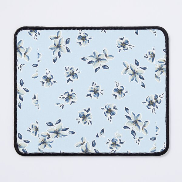 Item preview, Sky Blue Floral Pattern Print designed and sold by Femme Pastel Collective.