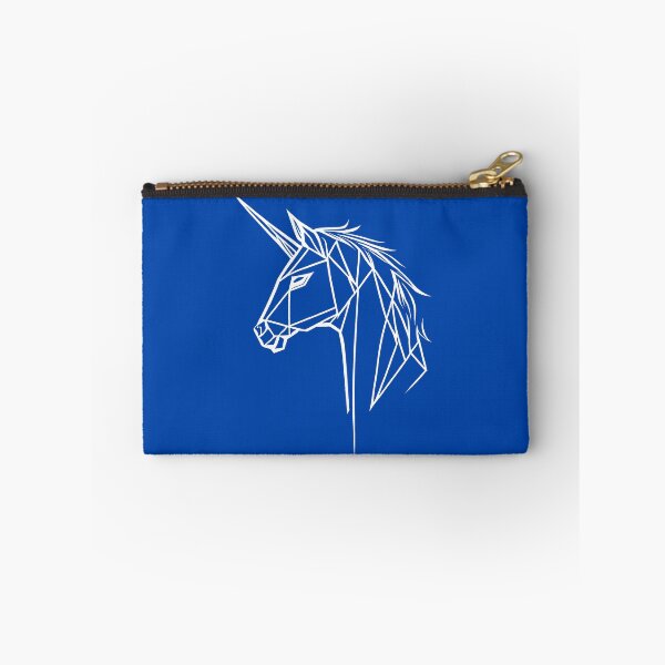 Item preview, White Line Unicorn Cobalt Blue BG designed and sold by DiscoGypsyFish.