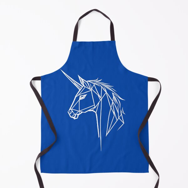 Item preview, White Line Unicorn Cobalt Blue BG designed and sold by DiscoGypsyFish.