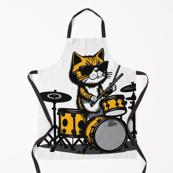 Item preview, Cat playing the drum set. Cat Band. designed and sold by ratchawoot.