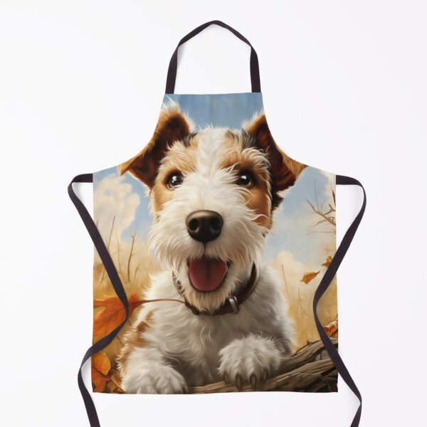 Item preview, Wire Fox Terrier Puppy in Autumn designed and sold by ZenEverAI.