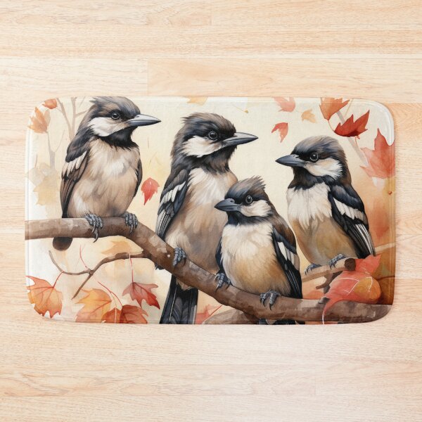 Item preview, Butcherbird , Autumn, Watercolor, designed and sold by Sunmoonlove.