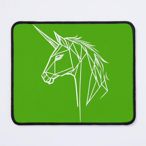 Item preview, White Line Unicorn Kelly Green BG designed and sold by DiscoGypsyFish.