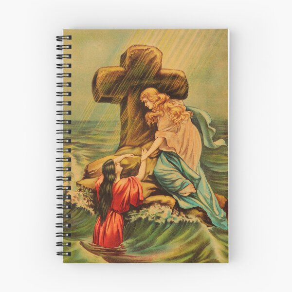 Item preview, STK501699A-Women with a religious cross in the ocean.  designed and sold by StocktrekImages.