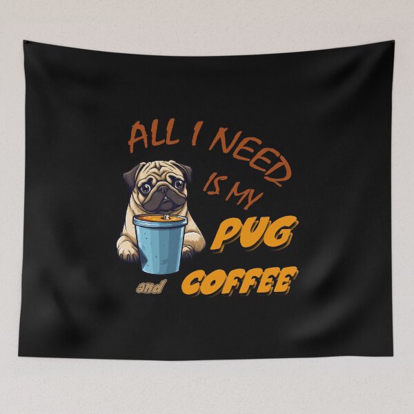 Item preview, Pug And Coffee designed and sold by titanosdesign.