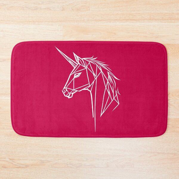 Item preview, White Line Unicorn Crimson Red BG designed and sold by DiscoGypsyFish.
