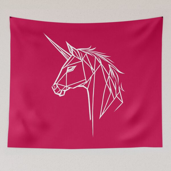Item preview, Línea Blanca Unicornio Rojo Carmesí BG designed and sold by DiscoGypsyFish.