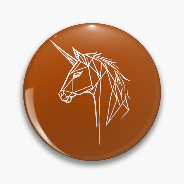 Item preview, White Line Unicorn Rust Orange BG designed and sold by DiscoGypsyFish.