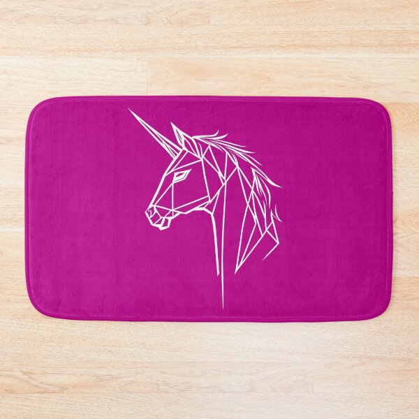 Item preview, White Line Unicorn Violet Pink BG designed and sold by DiscoGypsyFish.