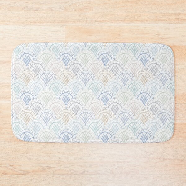 Item preview, Beige and blue scallops watercolor designed and sold by hello-matze.