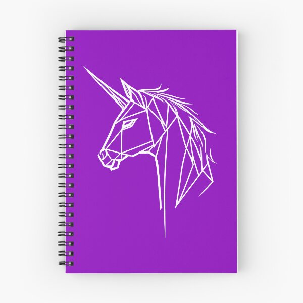 Item preview, White Line Unicorn Violet Purple BG designed and sold by DiscoGypsyFish.