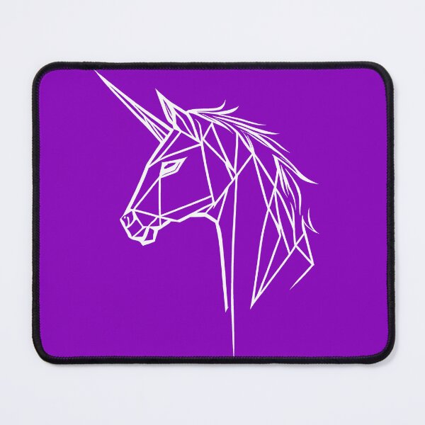 Item preview, White Line Unicorn Violet Purple BG designed and sold by DiscoGypsyFish.