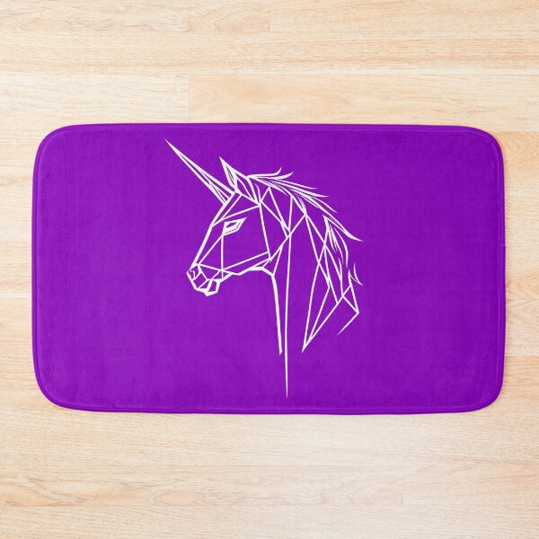 Item preview, White Line Unicorn Violet Purple BG designed and sold by DiscoGypsyFish.