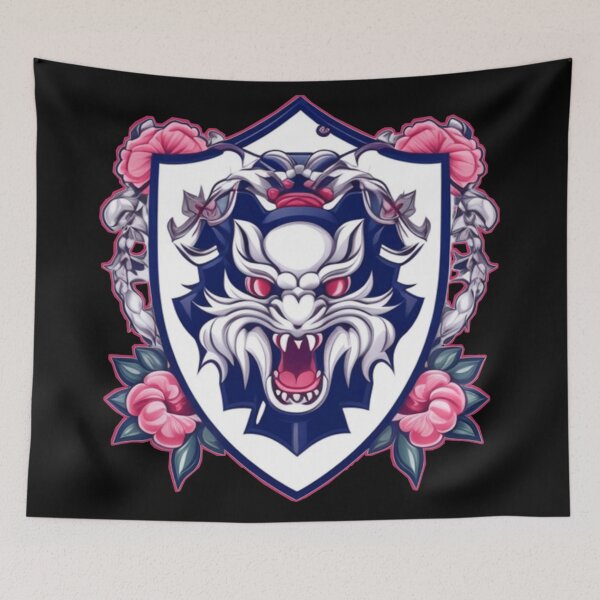 Item preview, Preppy pink dragon crest designed and sold by Roxburylane.