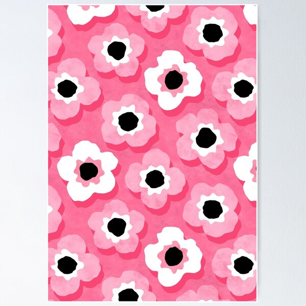Item preview, So Pink - Mod Flowers in Pink and White designed and sold by Daisy Beatrice.