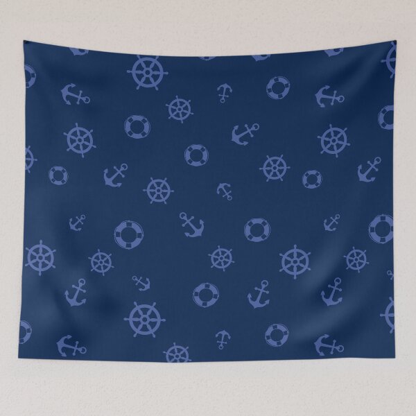 Item preview, Blue pattern on a marine theme. Seamless nautical pattern designed and sold by Andrey Prokopenko.
