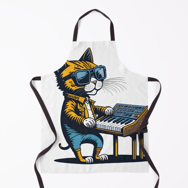 Item preview, Cat playing a keyboard instrument. Cat band. designed and sold by ratchawoot.