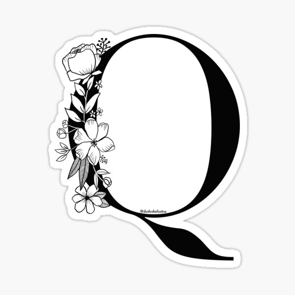 Item preview, Letter q floral designed and sold by Dududaaa.