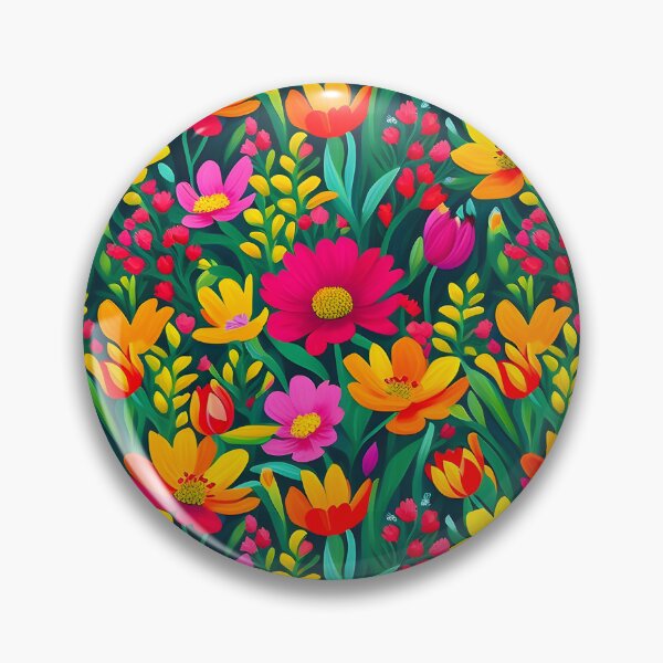 Item preview, Bold and vibrant botanical field brought to life through striking meta floral pattern designed and sold by Patternomania.