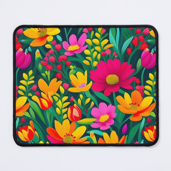 Item preview, Bold and vibrant botanical field brought to life through striking meta floral pattern designed and sold by Patternomania.