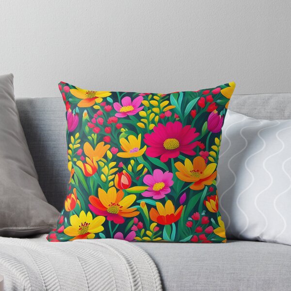 Item preview, Bold and vibrant botanical field brought to life through striking meta floral pattern designed and sold by Patternomania.