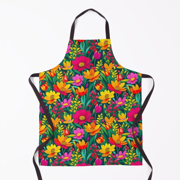 Item preview, Bold and vibrant botanical field brought to life through striking meta floral pattern designed and sold by Patternomania.