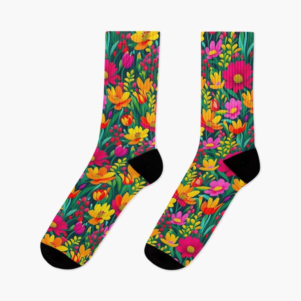 Item preview, Bold and vibrant botanical field brought to life through striking meta floral pattern designed and sold by Patternomania.