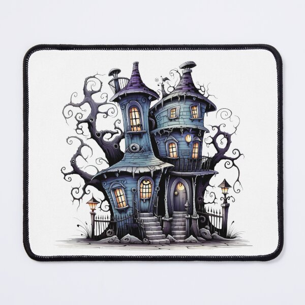 Item preview, Whimsical Watercolor Style Creepy Haunted House designed and sold by Geeknip.