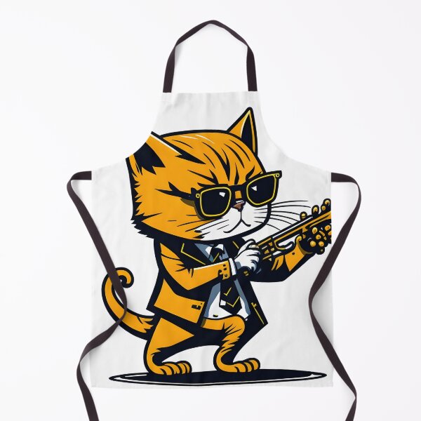 Item preview, The cat is blowing the trumpet. Cat band. designed and sold by ratchawoot.