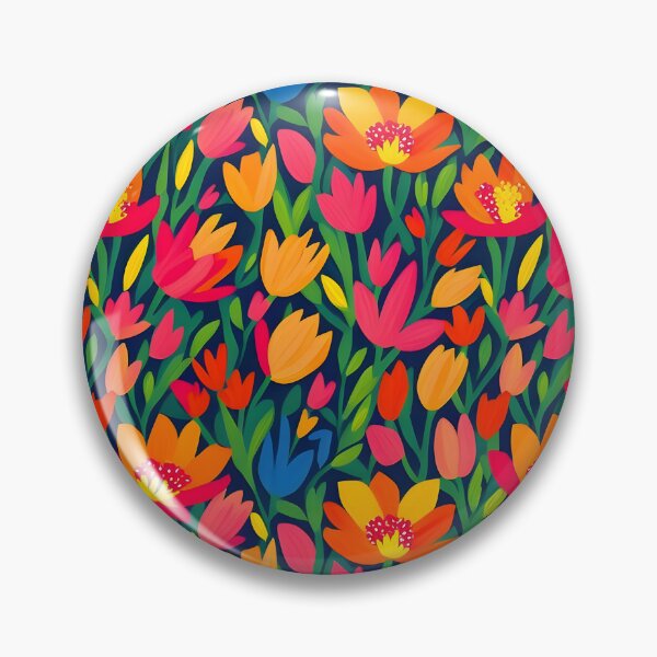 Item preview, Bold and vibrant botanical field brought to life through striking meta floral pattern designed and sold by Patternomania.