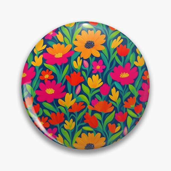 Item preview, Bold and vibrant botanical field brought to life through striking meta floral pattern designed and sold by Patternomania.