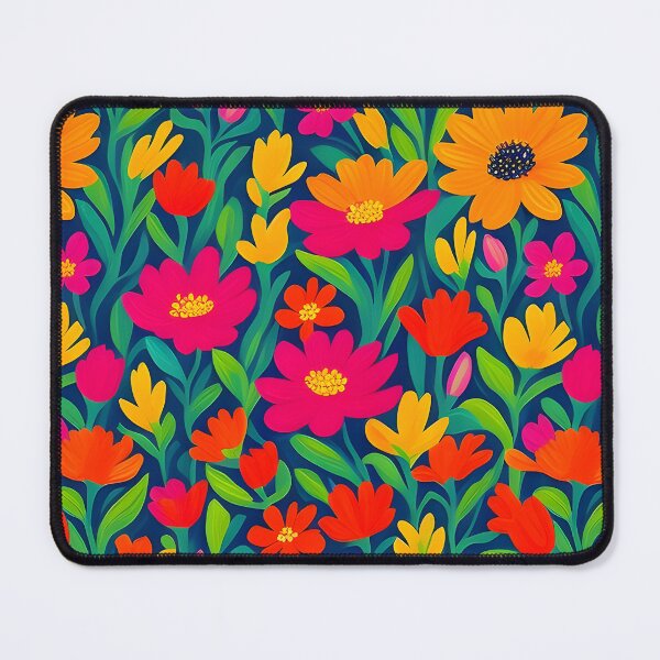 Item preview, Bold and vibrant botanical field brought to life through striking meta floral pattern designed and sold by Patternomania.