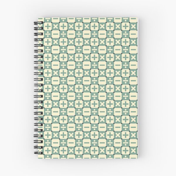Item preview, Add, subtract, multiply and divide check pattern in blue and cream. designed and sold by PollycatArt.