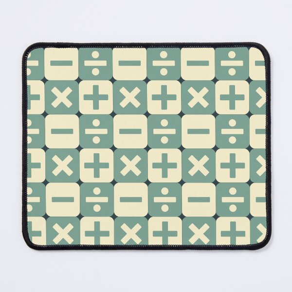 Item preview, Add, subtract, multiply and divide check pattern in blue and cream. designed and sold by PollycatArt.