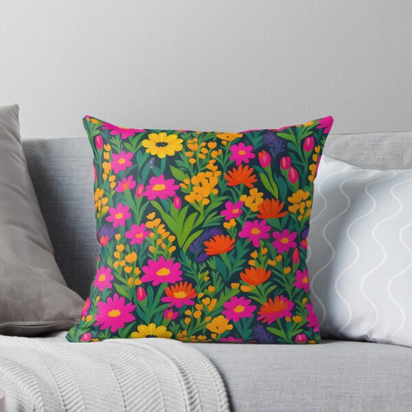 Item preview, Bold and vibrant botanical field brought to life through striking meta floral pattern designed and sold by Patternomania.