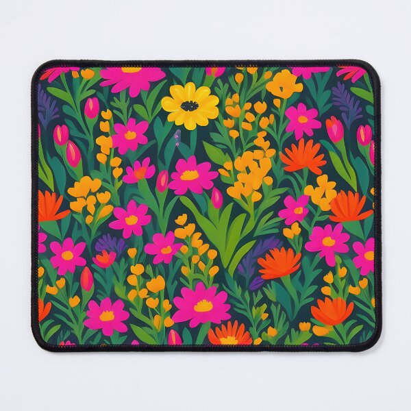Item preview, Bold and vibrant botanical field brought to life through striking meta floral pattern designed and sold by Patternomania.