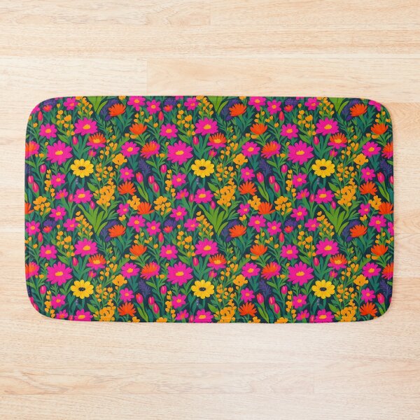 Item preview, Bold and vibrant botanical field brought to life through striking meta floral pattern designed and sold by Patternomania.