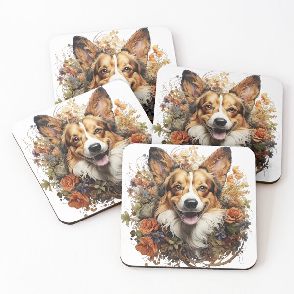 Item preview, Corgie in flowers  designed and sold by kentHdesigns.
