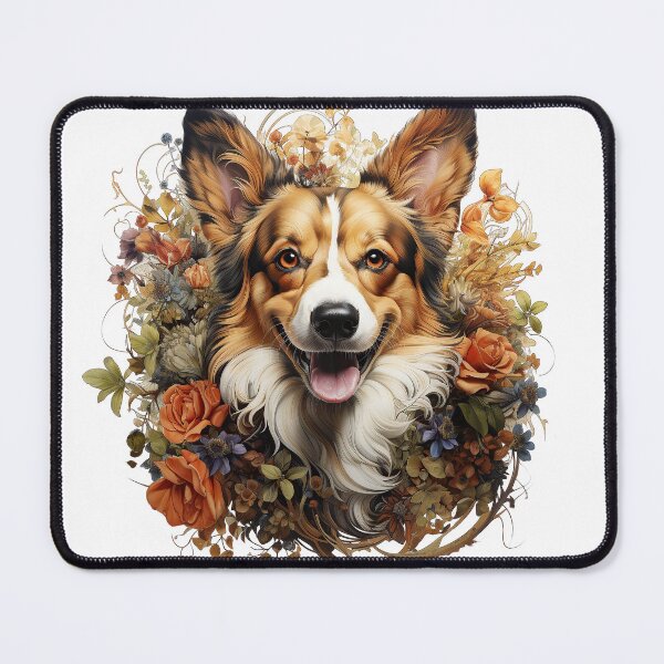Item preview, Corgie in flowers designed and sold by kentHdesigns.