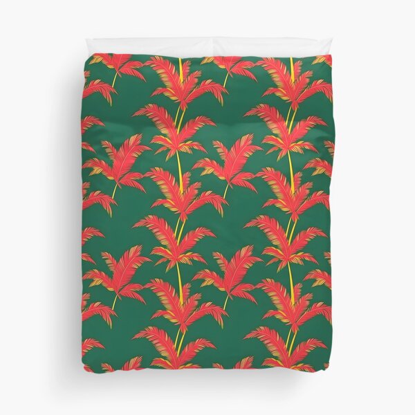 Vista previa del artículo con la obra «Un patrón de palmera de inspiración vintage, colores retro, Un patrón de palmera de inspiración vintage con colores retro y líneas atrevidas.», diseñado y vendido por Patternomania.