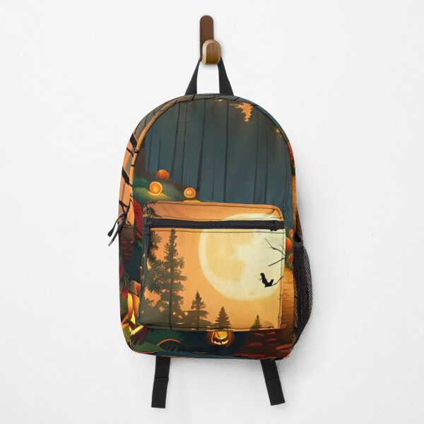 Item preview, Spooky Forest Path with Twisted Trees and Glowing Jack-o'-Lanterns designed and sold by yourfavdraw.