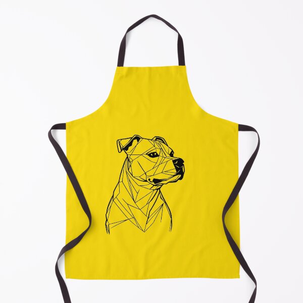 Item preview, Back Line Staffy Yellow Gold BG designed and sold by DiscoGypsyFish.