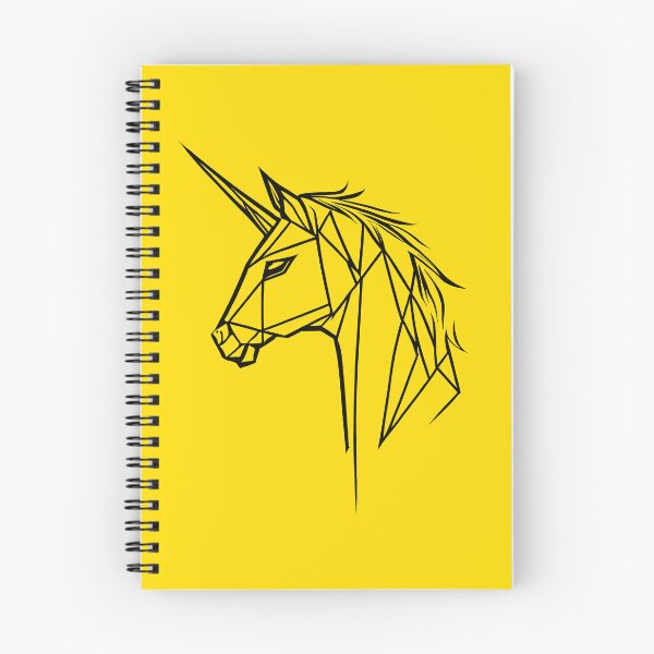 Item preview, Black Line Unicorn Yellow Gold BG designed and sold by DiscoGypsyFish.