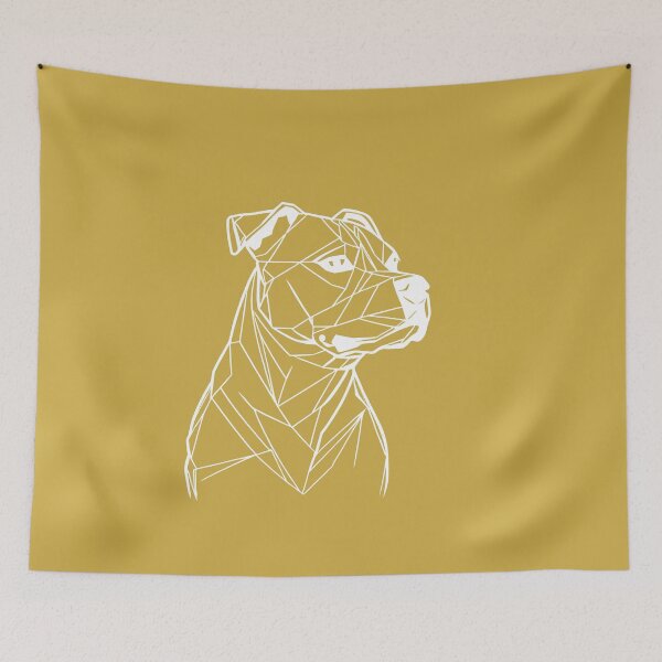 Item preview, White Line Staffy Sundance Gold BG designed and sold by DiscoGypsyFish.