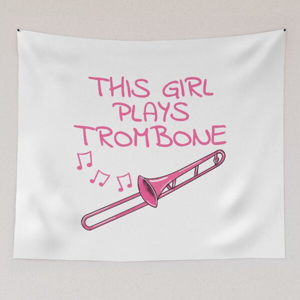 Item preview, This Girl Plays Trombone, Female Trombonist, Brass Musician designed and sold by doodlerob.