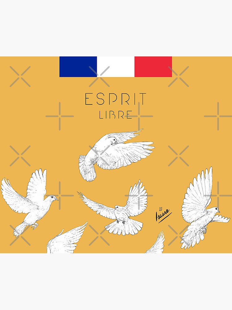 Aperçu 5 sur 5. Tapis de souris avec l'œuvre L'ESPRIT LIBRE créée et vendue par IsaureEcartfixe.