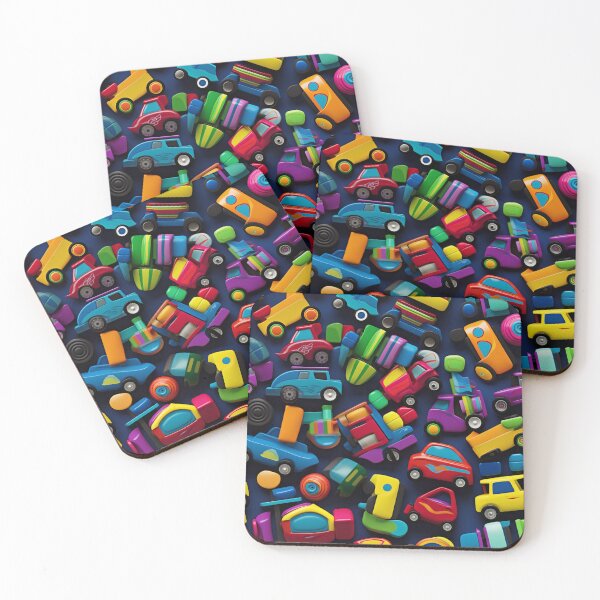 Item preview, Colorful fantasy pattern orange yellow red purple turquoise green black ornaments cars designed and sold by G-M-Designs.